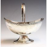 A George V silver swing handled bon bon dish, S Blanckensee & Son Ltd, Birmingham 1919, the