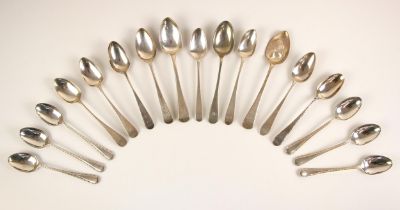 A pair of George III silver Old English pattern teaspoons, Thomas Wallis (II) and Jonathan Hayne,