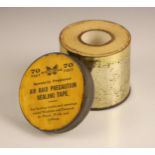 WORLD WAR II INTEREST: A tin of Butterfly Brand Air Raid Precaution Sealing Tape, 70 feet long,