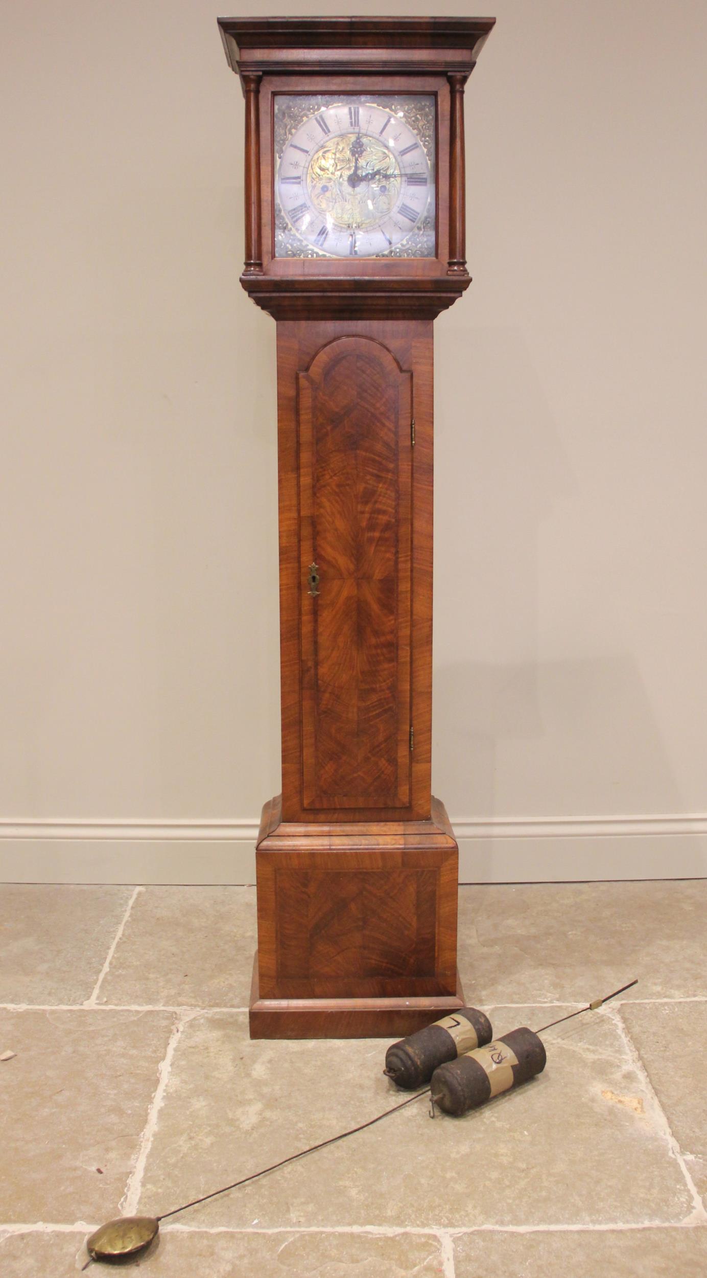 An 18th century and later walnut longcase 'Grandmother' clock, signed John Read, Bishops