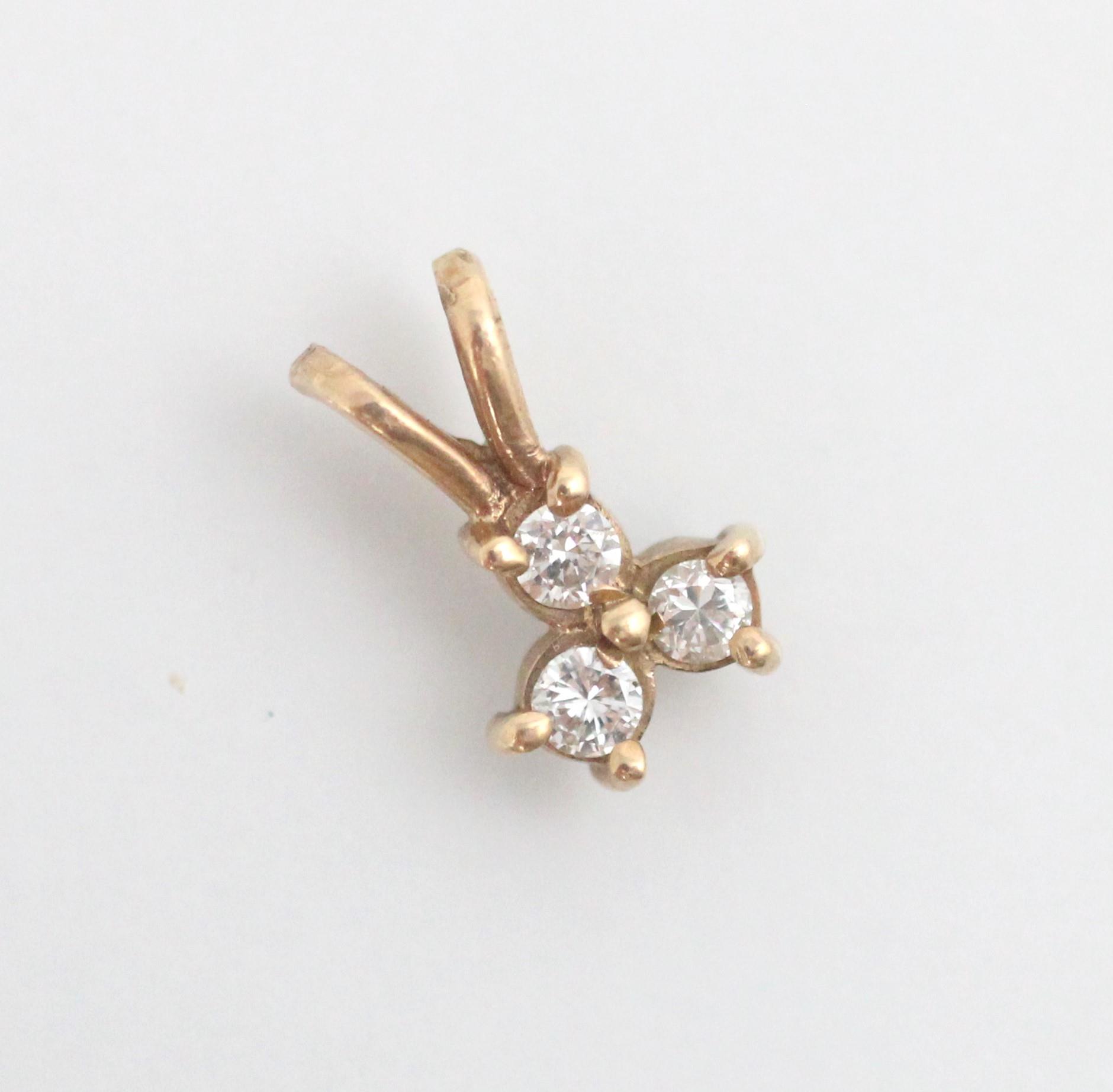 A pair of diamond stud earrings, the round cut diamonds in a four claw setting, with post and - Image 2 of 2