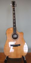 A Jean Larrivee model LV09 acoustic guitar, made in Canada, serial number 45170, on-board Fishman