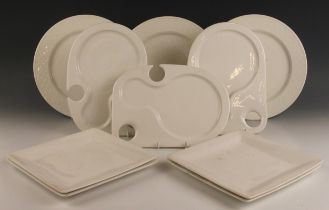 A Villeroy and Boch buffet or hors d'oeuvre set, comprising 29 buffet party plates with wine glass