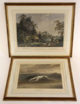 After George Stubbs ARA (British, 1724-1806), 'Shooting' plates I and IV (of four), Engravings on