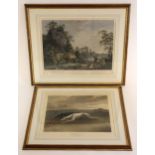 After George Stubbs ARA (British, 1724-1806), 'Shooting' plates I and IV (of four), Engravings on