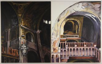 Margaret Charman (British, b.1941), 'St Marks Triptych' 2005, comprising: 'Golden Angel', 'The