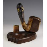 A Henry Howell & Co 'YZ bird' combination table vesta and ashtray, possibly for Alfred Dunhill,