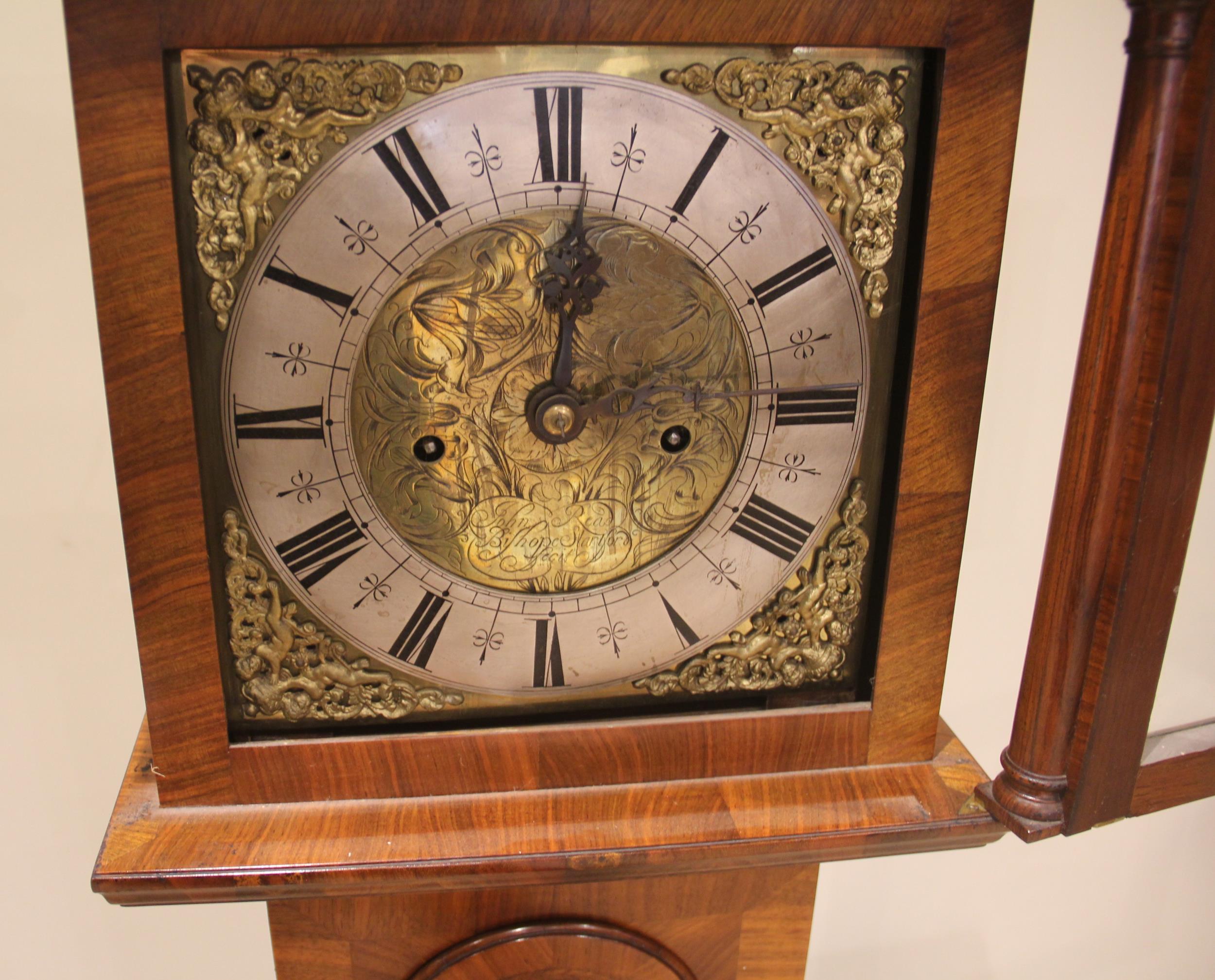 An 18th century and later walnut longcase 'Grandmother' clock, signed John Read, Bishops - Image 2 of 3