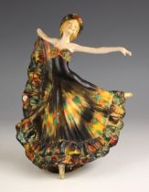 A Wade cellulose figurine titled 'Zena II' by Jessie van Hallen, modelled as a dancer with