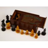 A Silette catalin chess set, by Grays of Cambridge, circa 1930, within original box