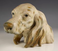 A Lladro head and shoulders model of an Irish Setter, printed maker's mark to base, 20cm high