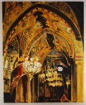 Margaret Charman (British, b.1941), 'Orthodox Church' 2005, Acrylic on canvas, Signed and titled