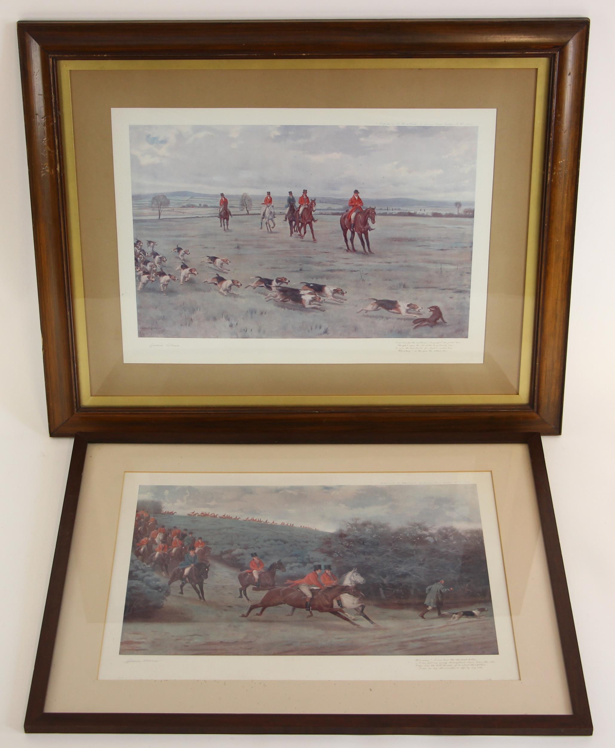 After George Goodwin Kilburne (British, 1839-1924), Five hunting scenes, Prints on paper, - Image 2 of 4