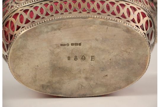 A continental Victorian silver sweetmeat basket, import marks for Samuel Boyce, Sheffield 1899, - Image 2 of 2