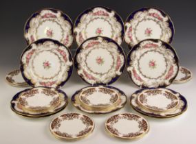 A set of eleven Coalport '6777' pattern dinner plates, late 19th century, retailed by T.Goode & Co