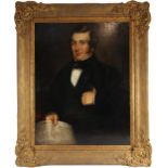 English school (mid 19th century), A half length portrait of William Wright of Hapsford Hall (d.