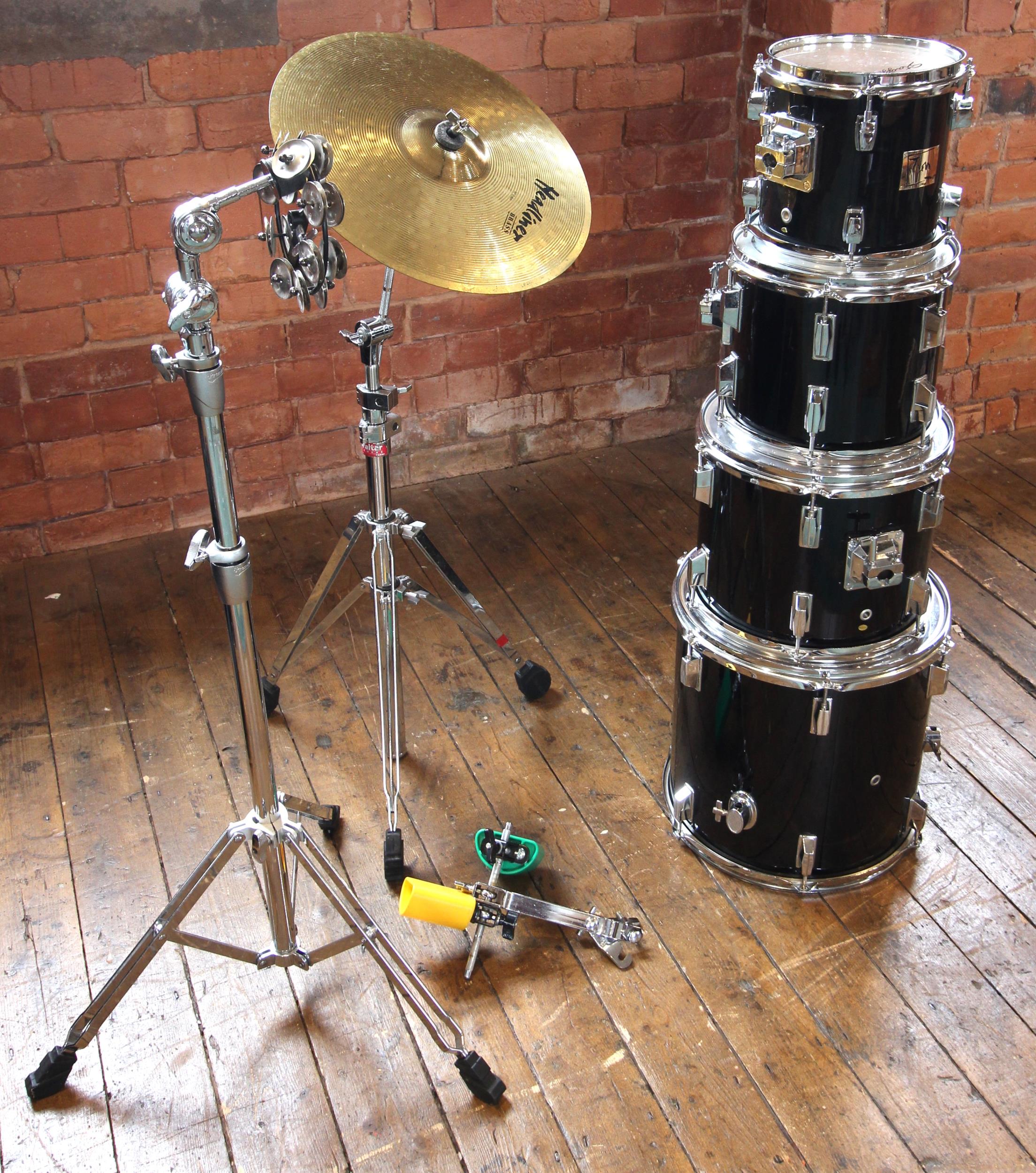 A Mapex Venus shell drum kit, including 22" bass drum, 16 " floor tom, snare, 8" 10" 12" toms, - Image 2 of 3