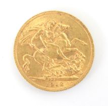 A George V full sovereign, dated 1912, 8gms