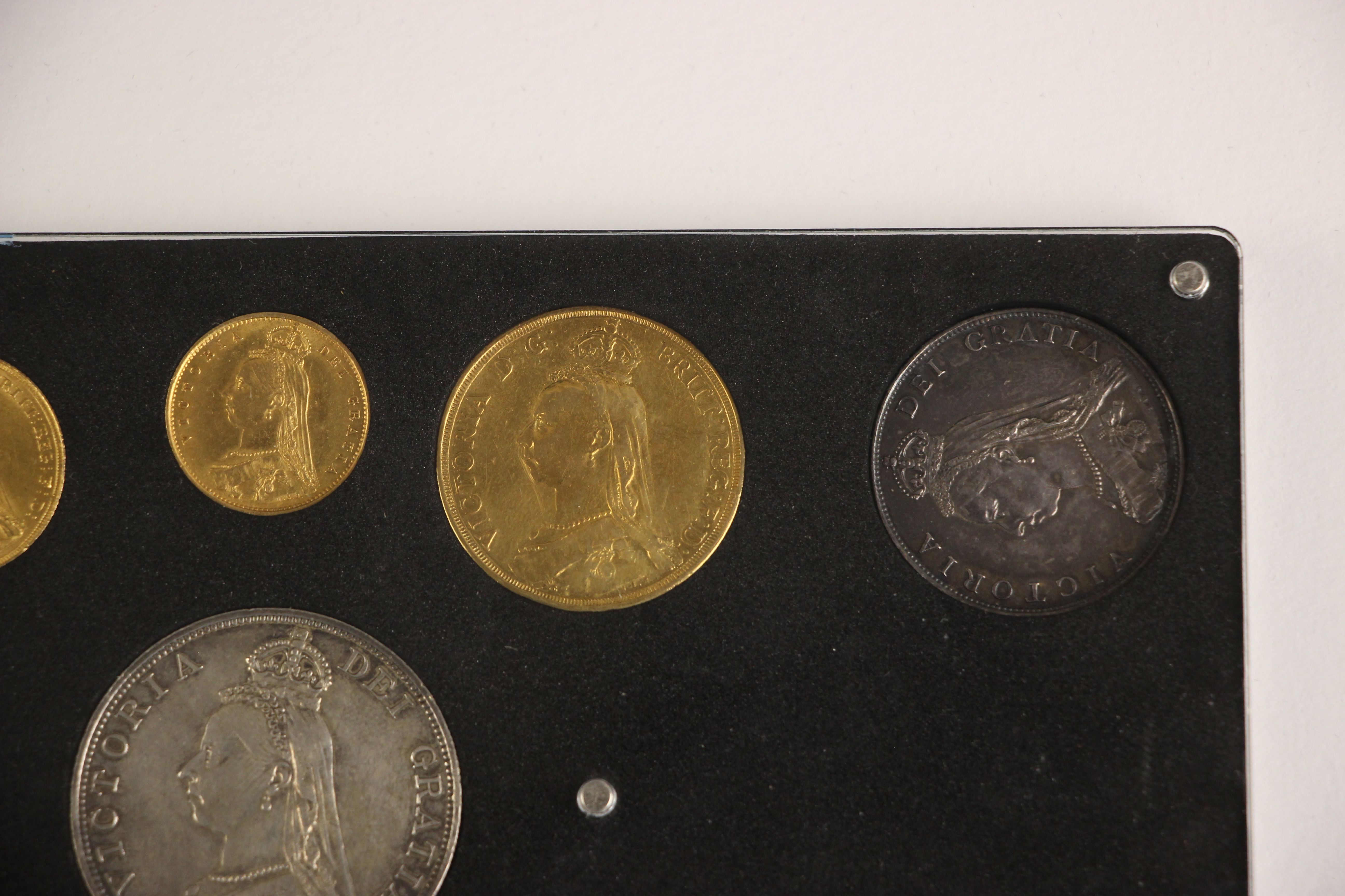 Victoria (1837-1901), Specimen Set, 1887, comprising: Quintuple Sovereign, Double Sovereign, Full - Image 13 of 16