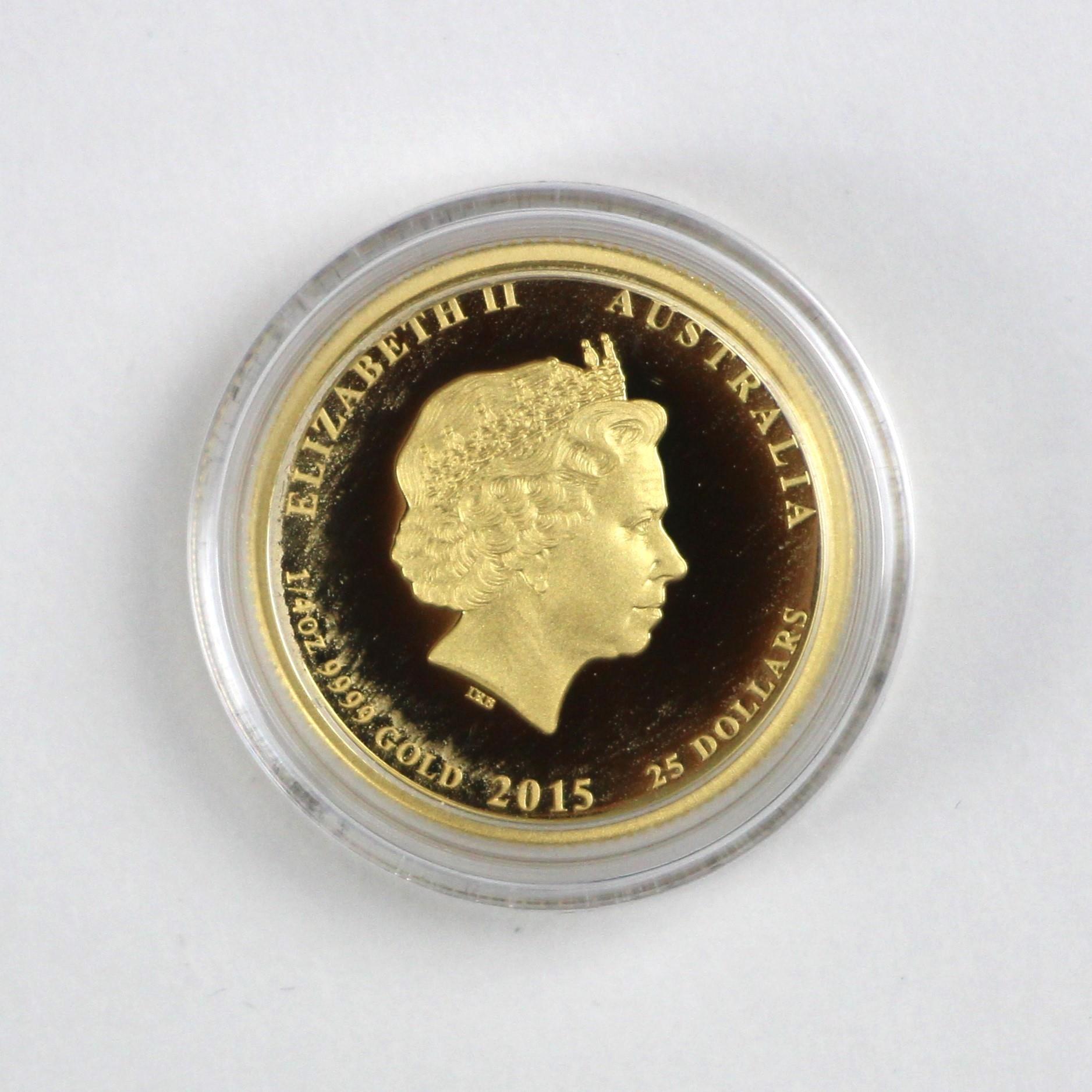 Elizabeth II (1952-2022), Princess Charlotte 1/4 oz gold $25, 2015, proof, The Perth Mint, - Image 2 of 3