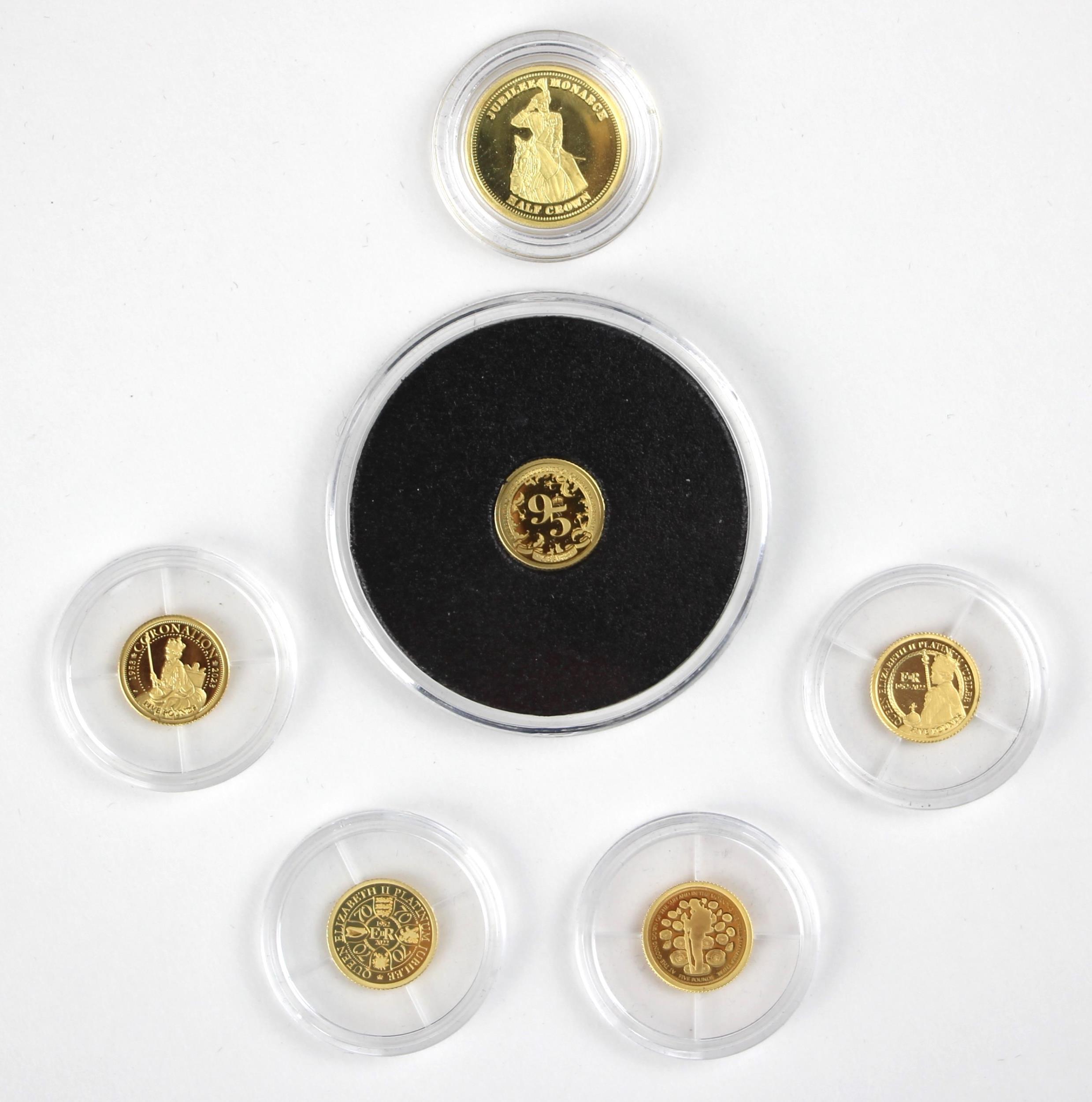 Five 24 carat gold 0.50g proof coins, comprising; 2020 centenary of The Unknown Soldier, 2021