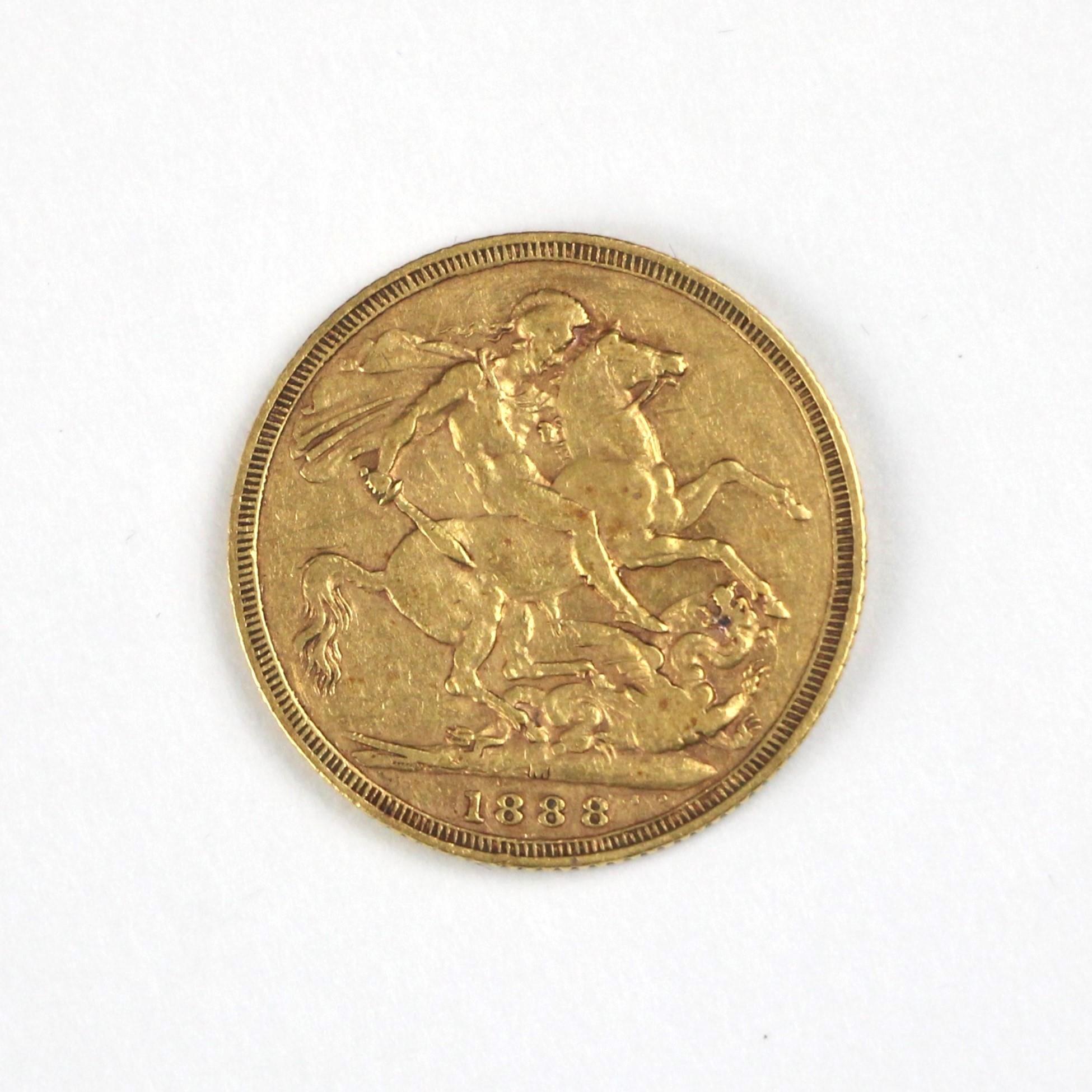 Victoria (1837-1901), Full Sovereign, 1888, Melbourne Mint, Jubilee head Victoria with St George