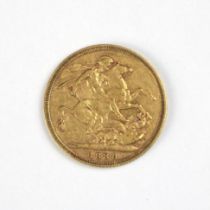 Victoria (1837-1901), Full Sovereign, 1888, Melbourne Mint, Jubilee head Victoria with St George