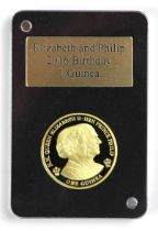 Elizabeth II (1952-2022), Elizabeth and Philip 2016 Birthday 1 Guinea, 2016, proof, Gibraltar,