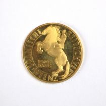 Austria, Vienna, The Spanish Riding School, Four centuries 1565-1965, gold medal, 1965, rider on