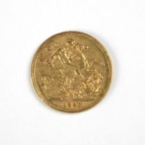 Victoria (1837-1901), Full Sovereign, 1887, Sydney Mint, young head Victoria with St George reverse,