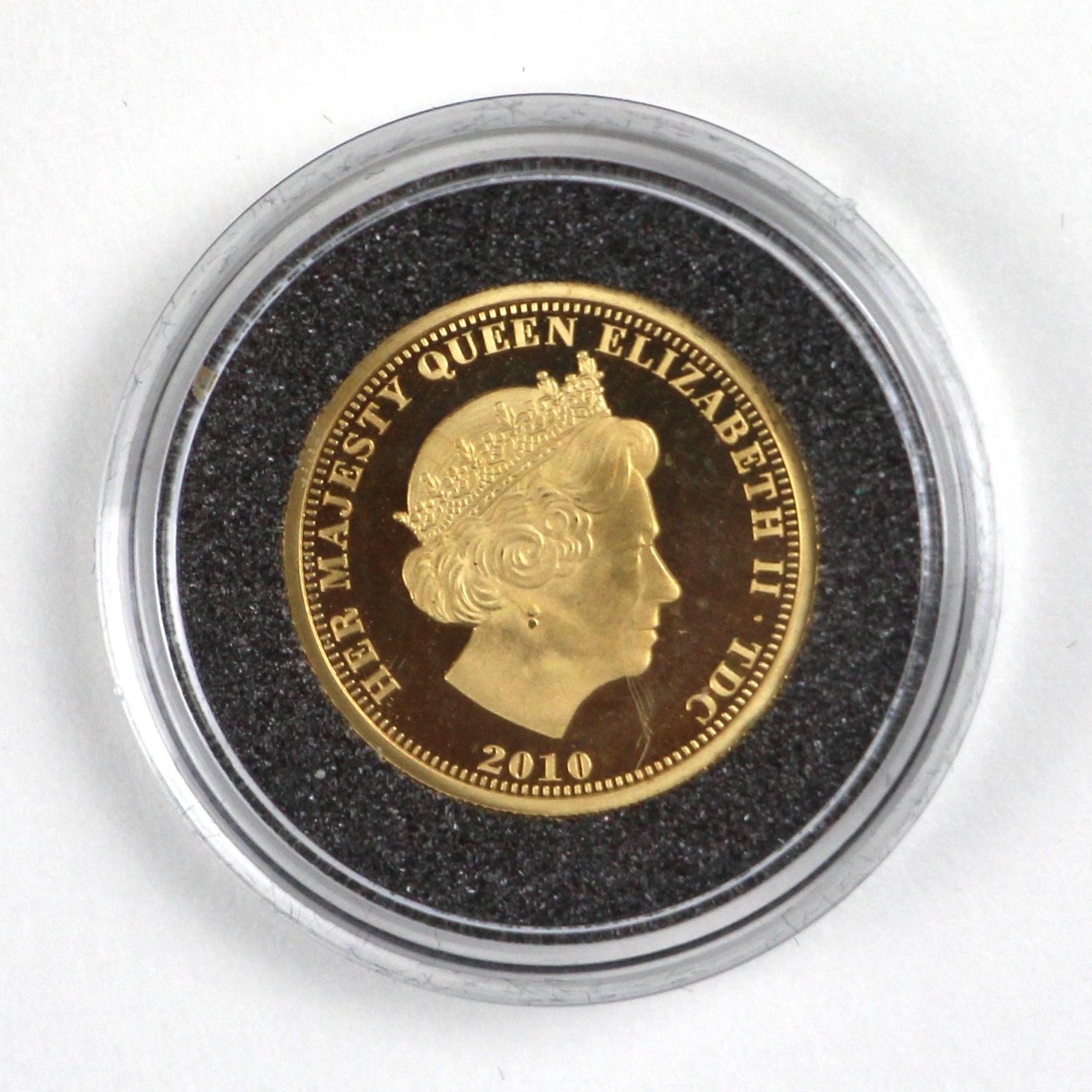 Elizabeth II (1952-2022), The Battle of Britain 70th Anniversary gold coin, 2010, proof, no.81/ - Bild 2 aus 3