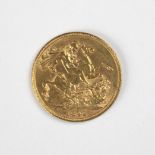Victoria (1837-1901), Full Sovereign, 1899, London Mint, old head Victoria with St George reverse,