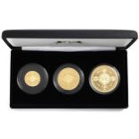 Elizabeth II (1952-2022), Queen Elizabeth Platinum Jubilee Gold Proof Three Coin Collection, 2021,