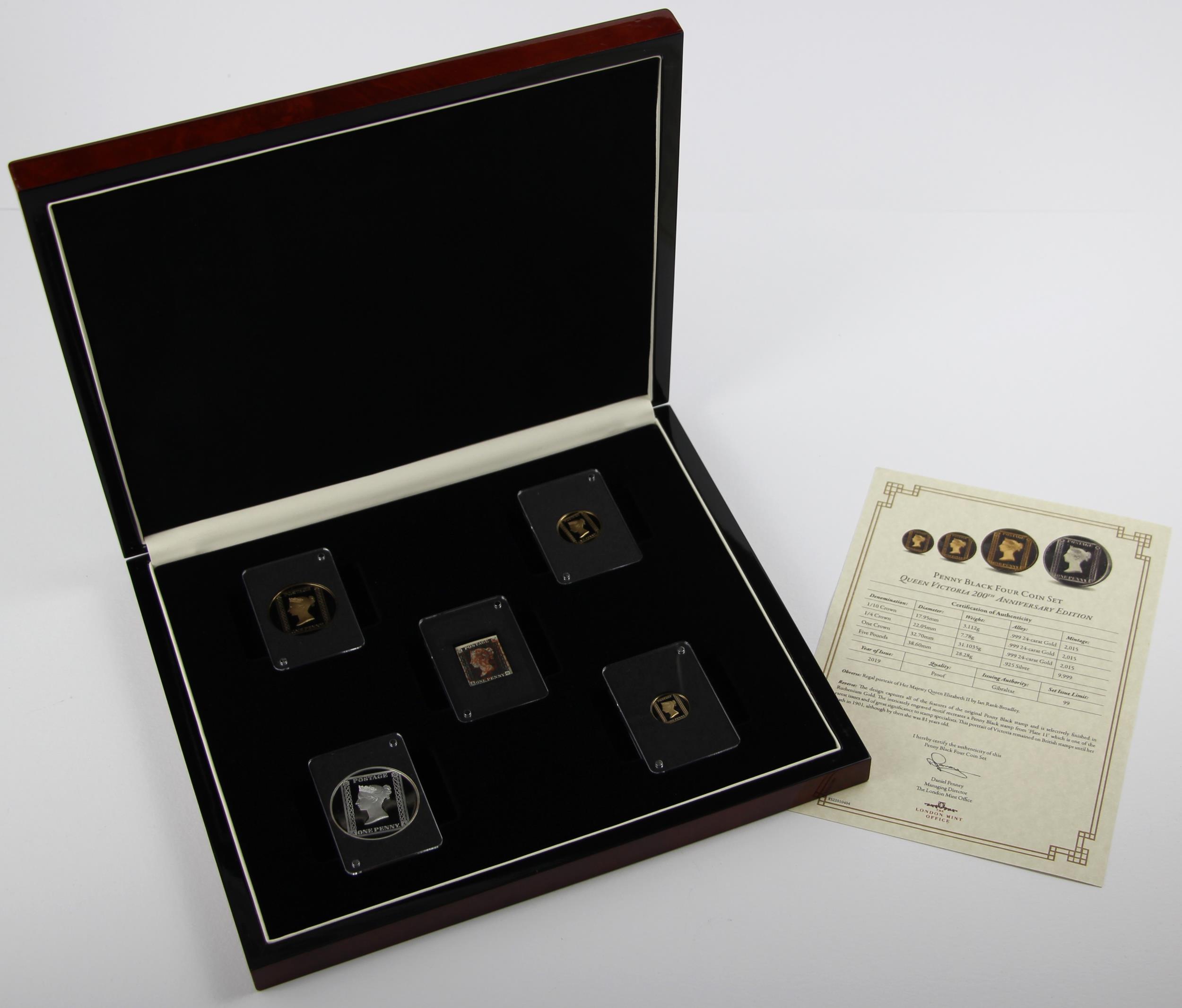 Elizabeth II (1952-2022), Penny Black Four Coin Gold Set Queen Victoria 200th Anniversary Edition, - Bild 3 aus 3