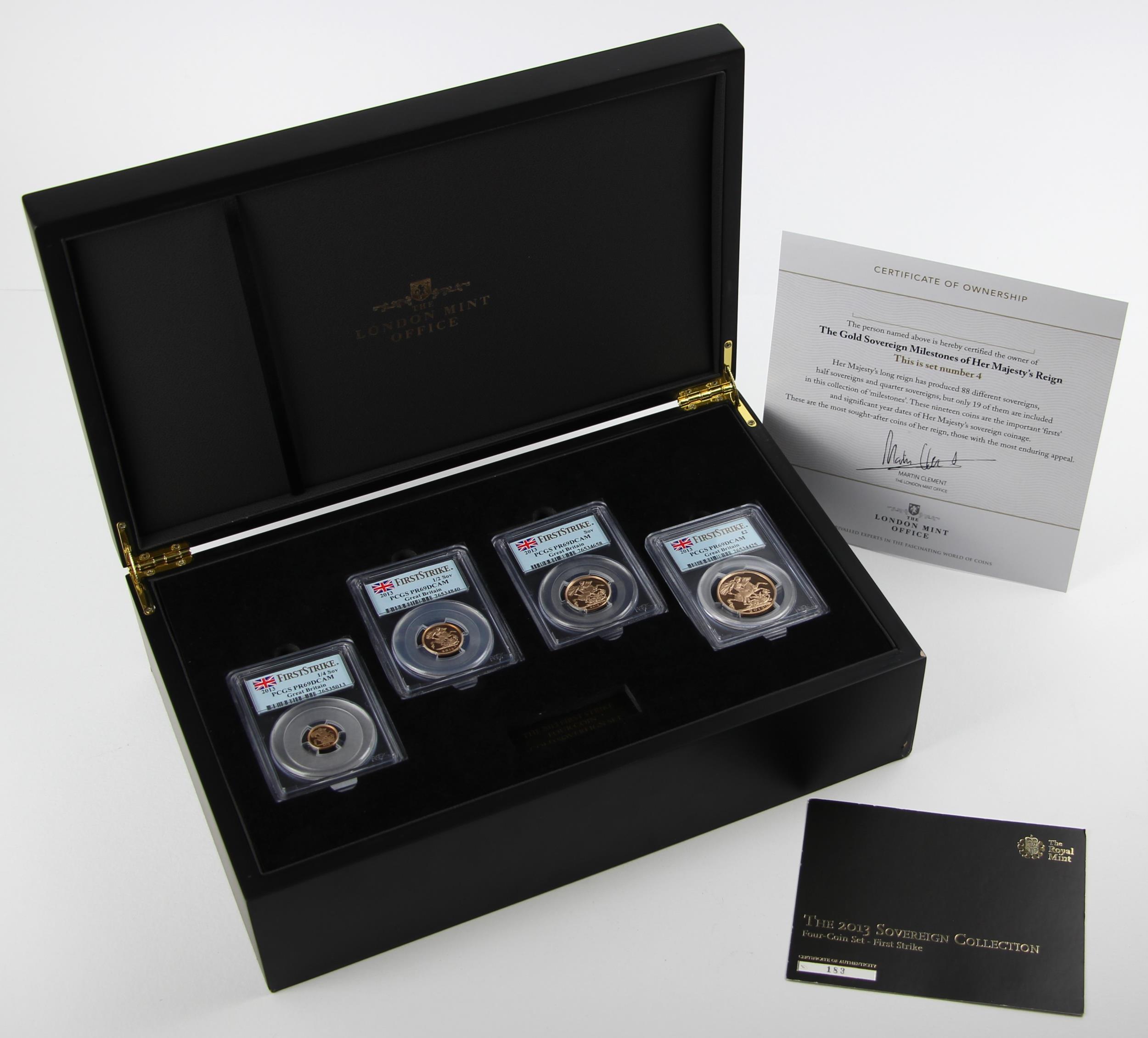 Elizabeth II (1952-2022), The 2013 Sovereign Collection Four Coin Set, Proof, First Strike, 2013, - Bild 3 aus 3