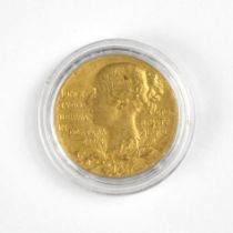 Victoria (1837-1901), Diamond Jubilee 1897, official gold medal, small size, by G. W. de Saulles