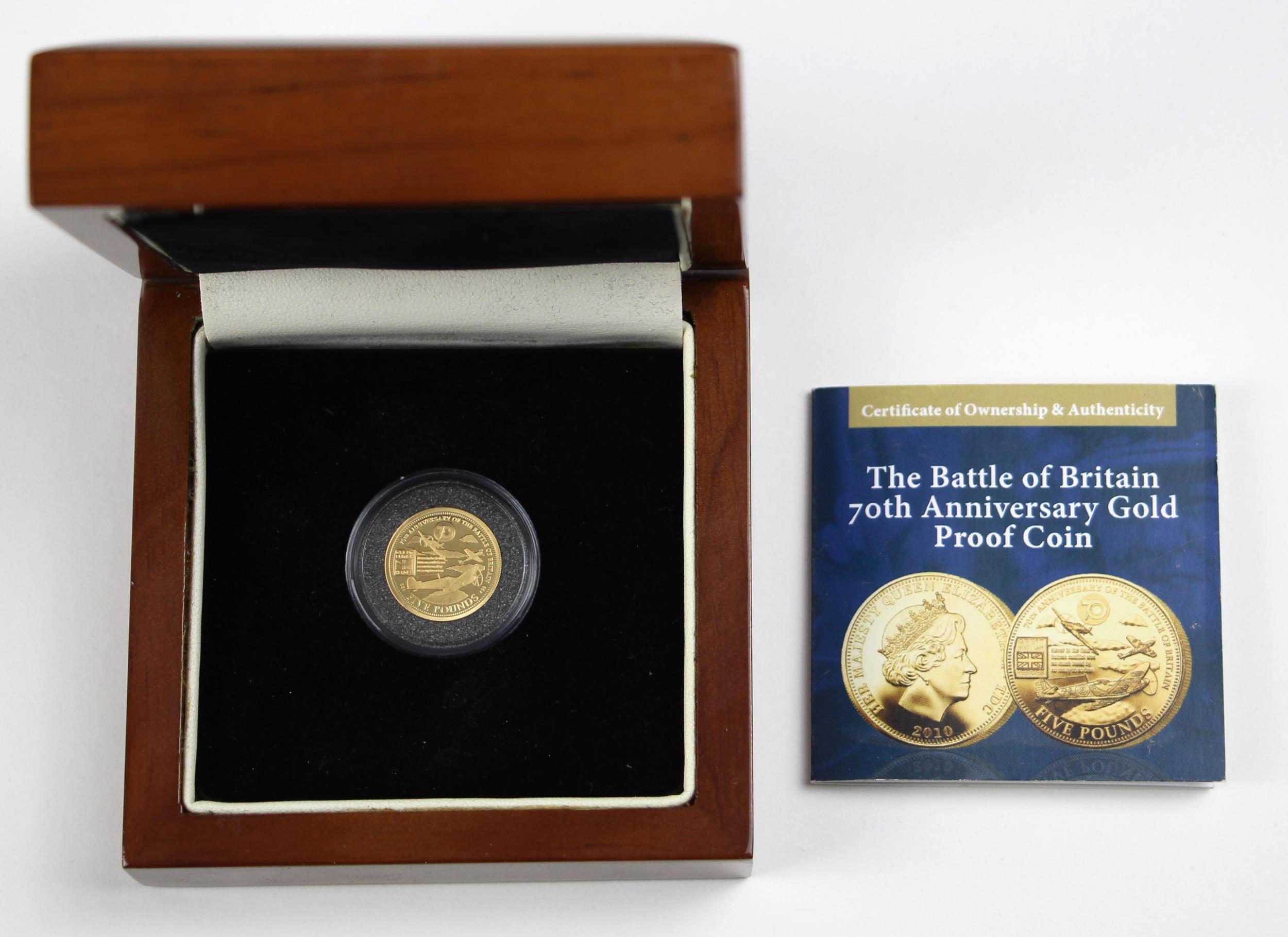 Elizabeth II (1952-2022), The Battle of Britain 70th Anniversary gold coin, 2010, proof, no.81/ - Bild 3 aus 3