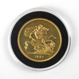George VI (1936-1952), £5 Quintuple, 1937, London Mint, St George reverse, encapsulated, cased and