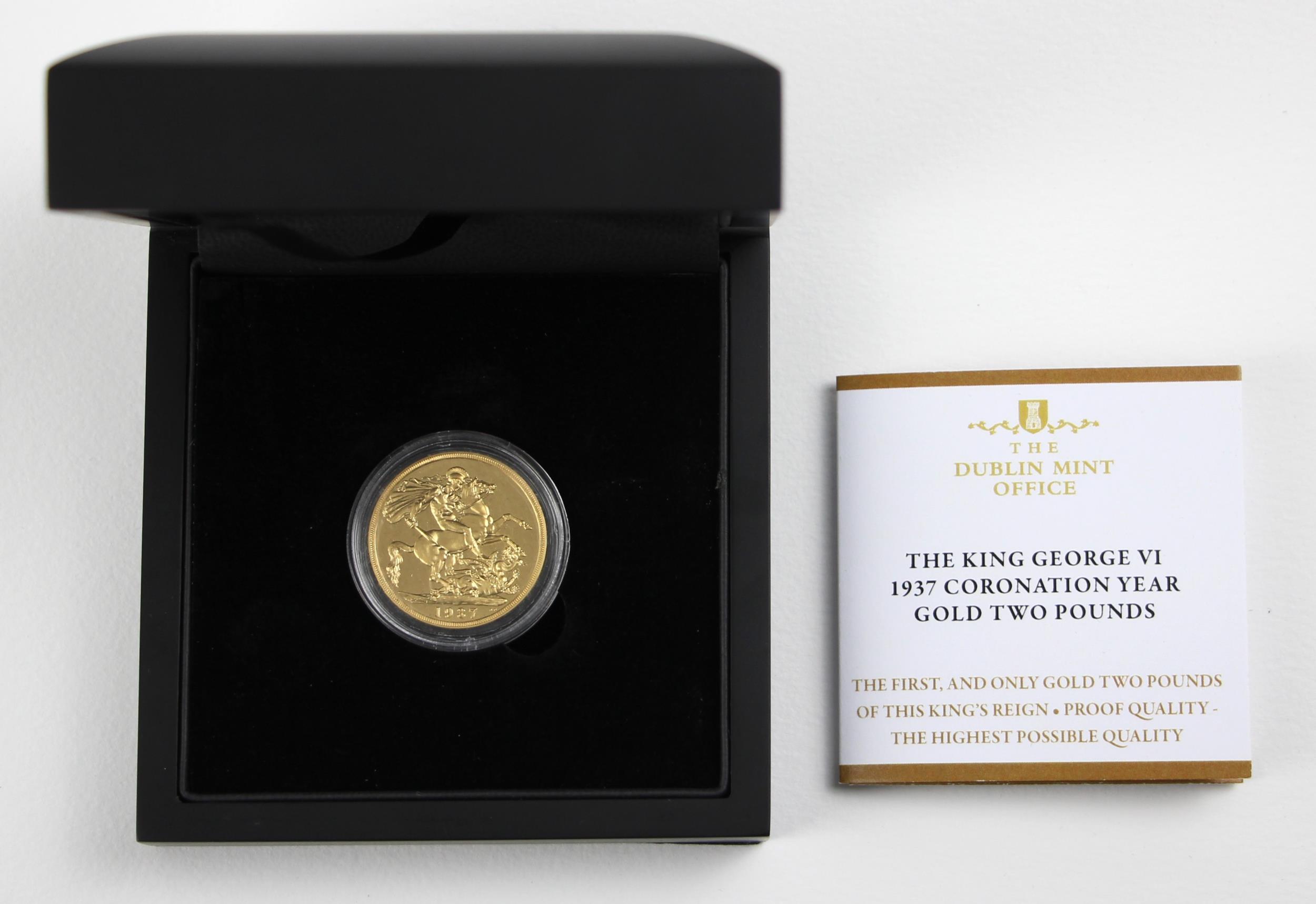 George VI (1936-1952), £2 Double Sovereign, 1937, Coronation Year Proof, London Mint, St George - Image 3 of 3