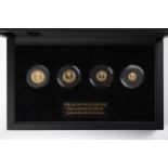 Elizabeth II (1952-2022) Golden Jubilee Maundy Set in Gold, 2002, comprising: Fourpence, Threepence,