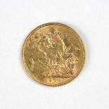 Edward VII (1902-1910), Full Sovereign, 1909, London Mint, St George reverse, within associated