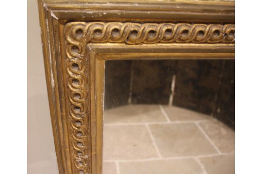 A Victorian giltwood and gesso overmantel wall mirror, the single mirror plate enclosed within a - Image 2 of 2