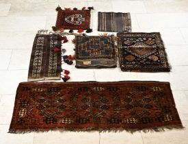 Six antique Persian rugs/bags