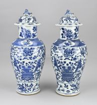 2x Chinese vase, H 48 cm.