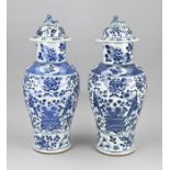 2x Chinese vase, H 48 cm.