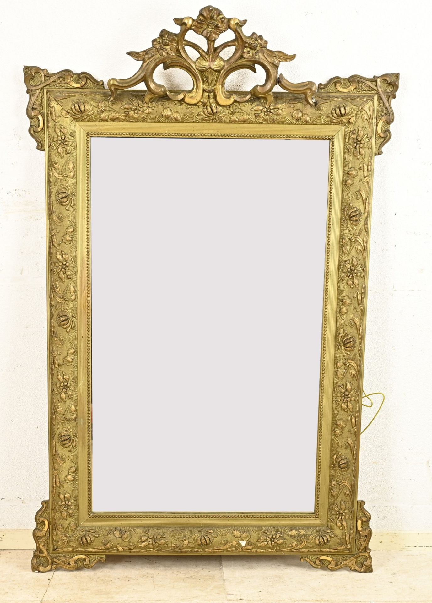 Antique mirror, H 141 x W 91 cm.