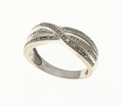 White gold ring with diamond