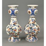 Set of antique Delft vases, H 36 cm.