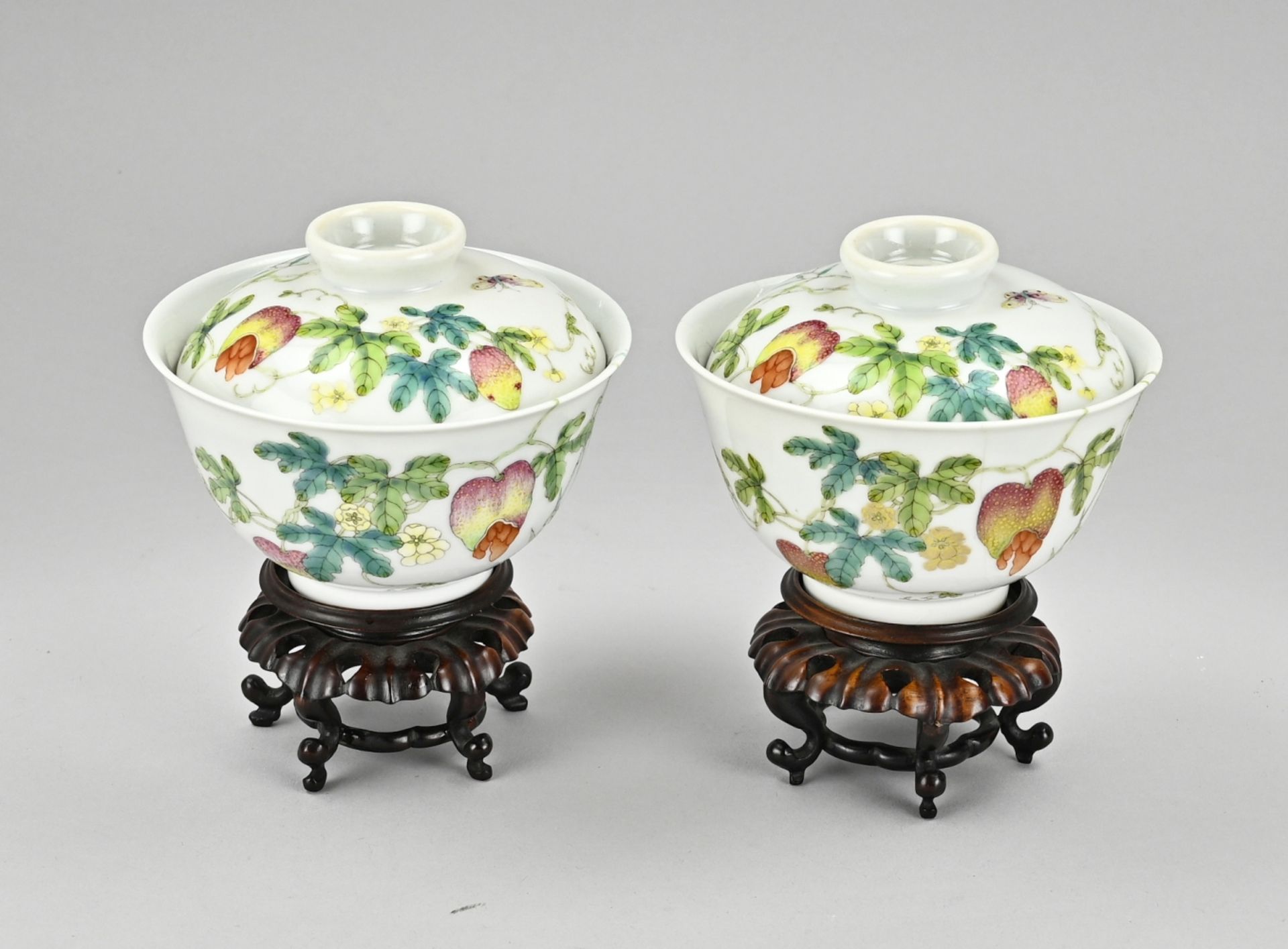 2x Chinese lidded bowl + consoles - Image 5 of 5