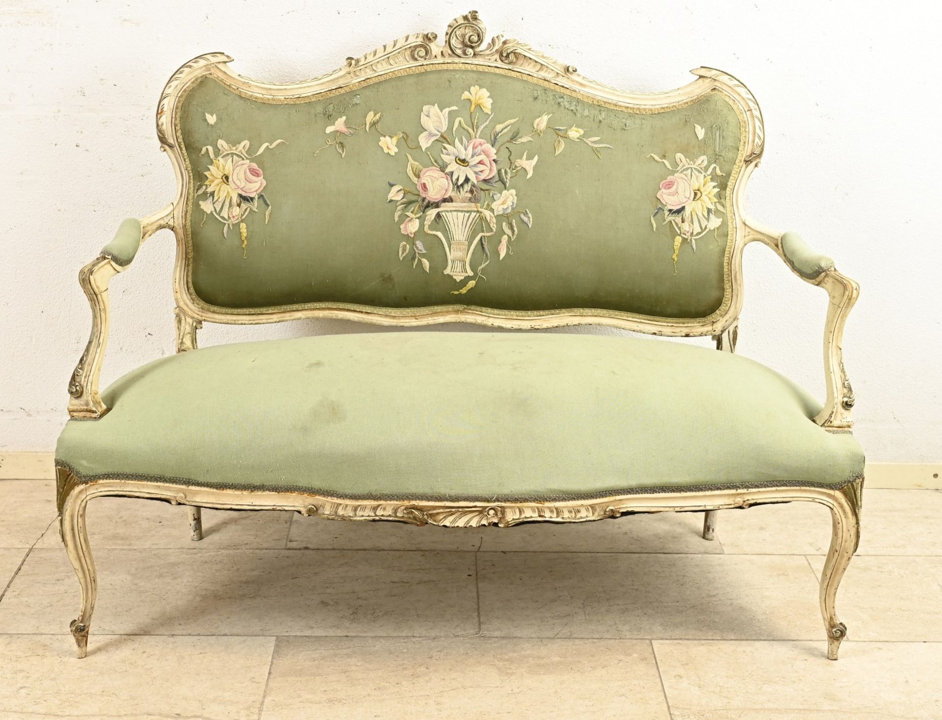 White sofa in rococo style, 1880